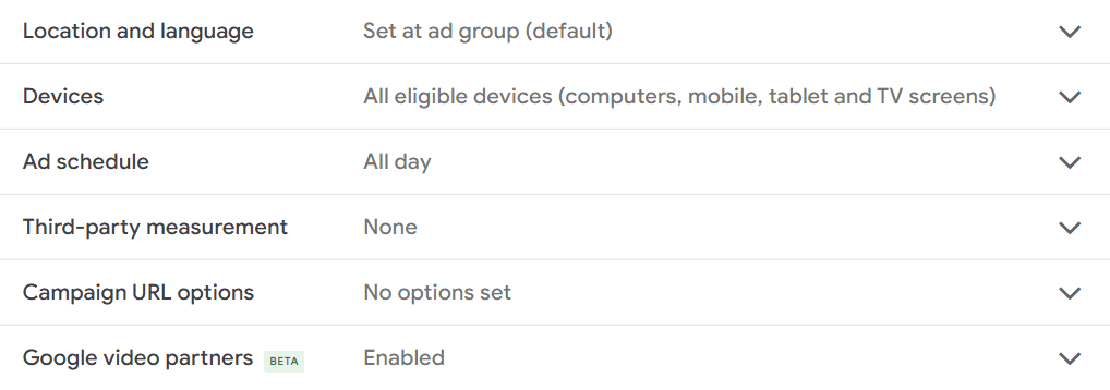 advanced settings
